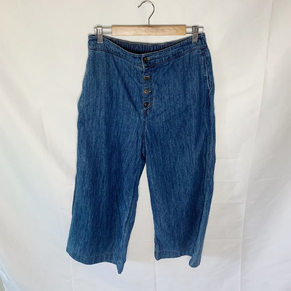 LC Lauren Conrad Wide Leg Denim Size M - Picture 2 of 6